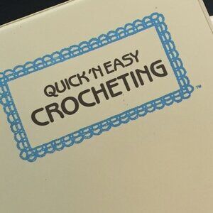 52- (VB) Vintage. 3 Ring Bound. Crochet Books. 1980s. Golden Quick and Easy.